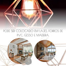 Luminária Pendente Triplo Aramado Diamante